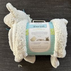 New Little Miracles Snuggle Me Sherpa Lamb 2 Piece Blanket And Plush