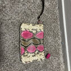 Victoria’s Secret faux snakeskin wristlet