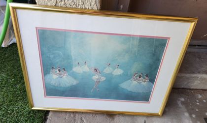 Vintage ballerina wall picture