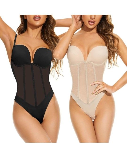 HGps8w Sexy body for women, with thin straps, with rods, abdomen control, sculpting, buttock lifter, body shaper