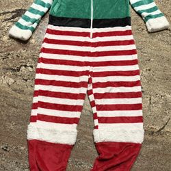 NEW DEREK HEART ADULT SIZE XL UNISEX ELF COSTUME OR BLANKET, ONE PIECE PAJAMAS