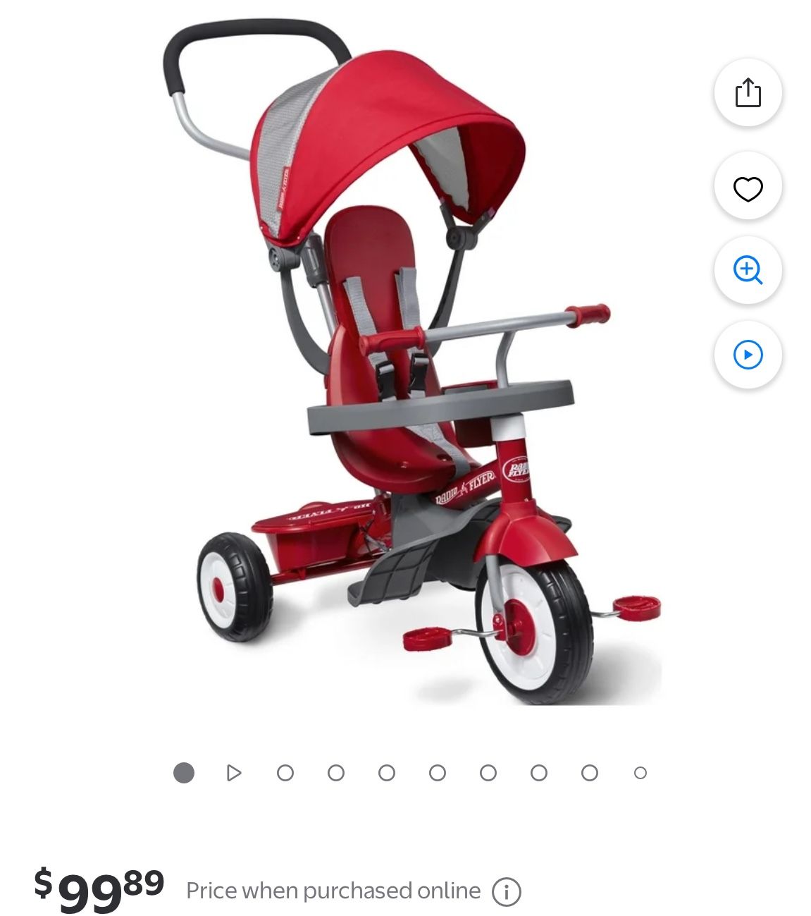 Radio Flyer, 4-in-1 Stroll 'n Trike, Grows with Child, Red