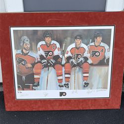 Signed Vintage Philadelphia Flyers Picture