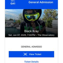 Black Kray Ticket
