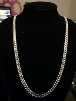 26" 5.2mm Solid 925 Silver Miami Cuban Heavy 40.28g w\box lock