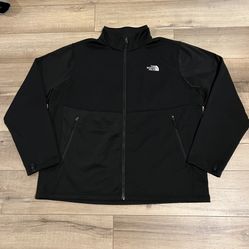 The North Face TNF TKA Glacier 100 Men’s Fleece XXL Black Full Zip Jacket Coat
