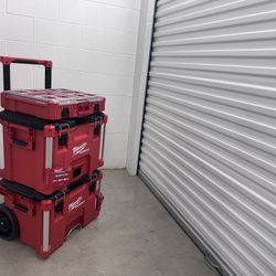 Milwaukee PACKOUT 3-Piece Storage Stack (Rolling Box, XL Box & Organizer)