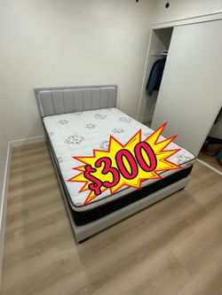 New queen bed