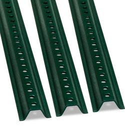 SmartSign U-Channel Sign Post, Medium Weight | 6' Tall Baked Enamel Steel Post - Pack of 3