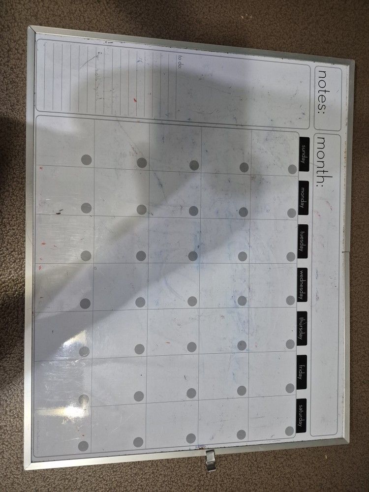 Dry Erase Calander And Boards!