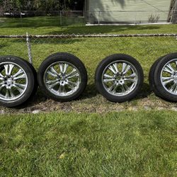 Set Of 4 20” Chrome Rims & P275/R45/20 Tires