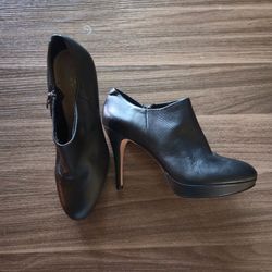 Vince Camuto Whimsigoth Office Siren Black Leather Vinc Elvin High Heel Platform Bootie Shoes