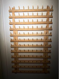 Wood braiding hair rack