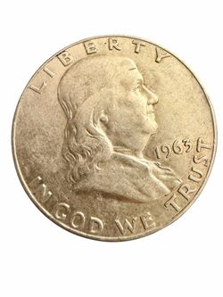 1963-D Franklin Half Dollar 90% Silver Denver Mint Circulated US Coin 50C