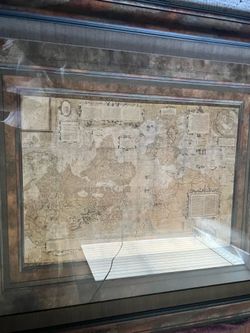 Large Framed “Orbis Terrae” Vintage World Map Print - 53”x43”