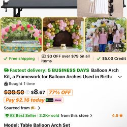 Table balloon arch