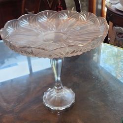 Tall Glass Cake Pedestal 