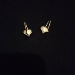 925 Silver Pretty Heart Earrings 