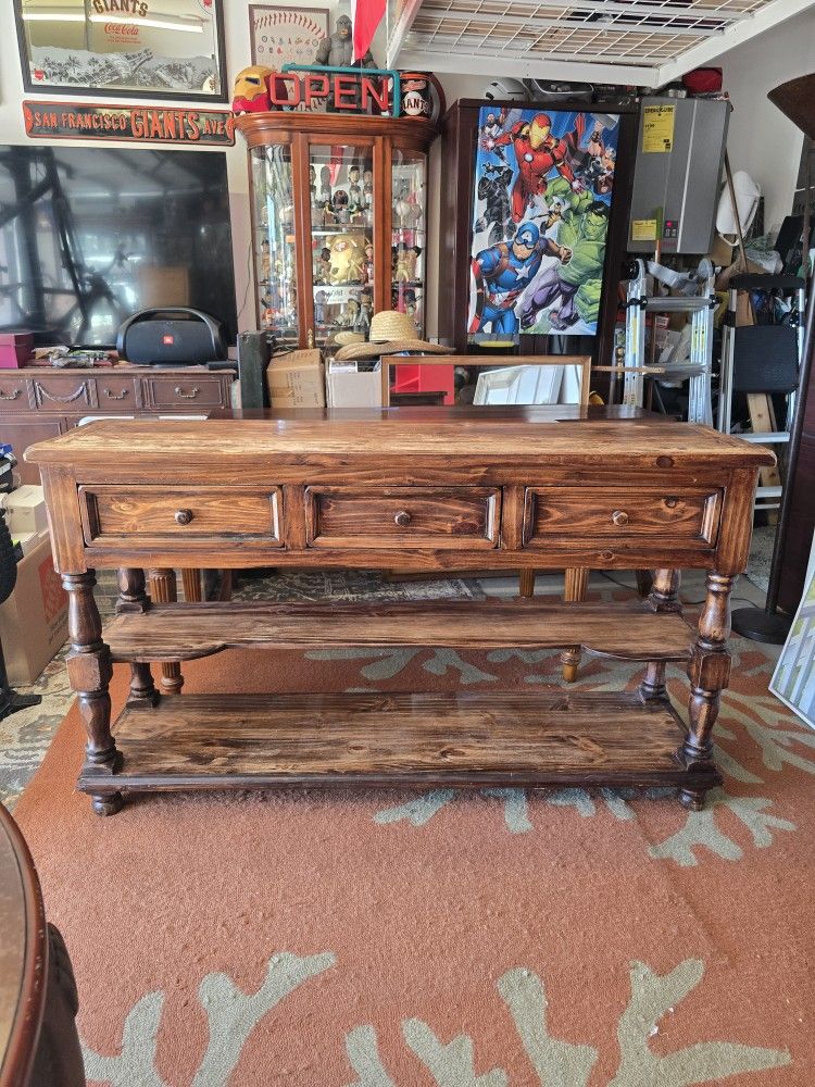 3 Drawer Large Console Entryway Sofa Table