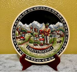Vintage 1971 Schmid Bavarian Christmas Plate - Limited 1st Edition