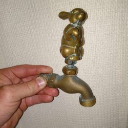 1940s Vintage Brass Water Spicket (Rabit)