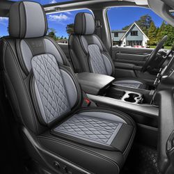 *NEW* *2 FRONT* Car Seat Covers Custom Toyota Tacoma 2016-2023 Black and Gray