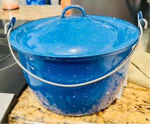 Cooking Pot  Small Blue Speckled