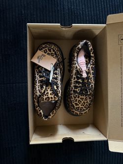 Doctor martin size 6W leopard shoes