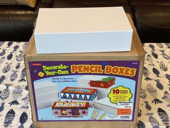 Paint and decorate 10 pencil boxes