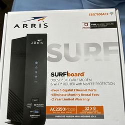 Arris SBG7600AC2 Modem + Router - WiFi- Never USED