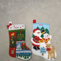 Mom & Dad Christmas Stockings 