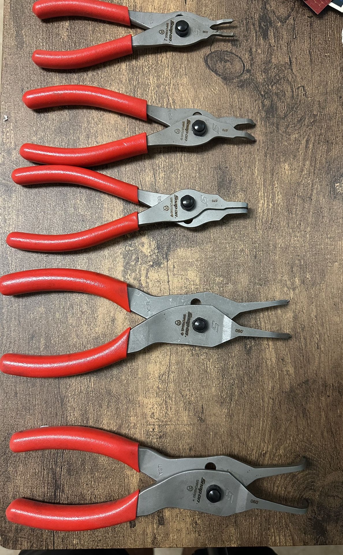 Snap On 5 Peice Snap Ring Pliers