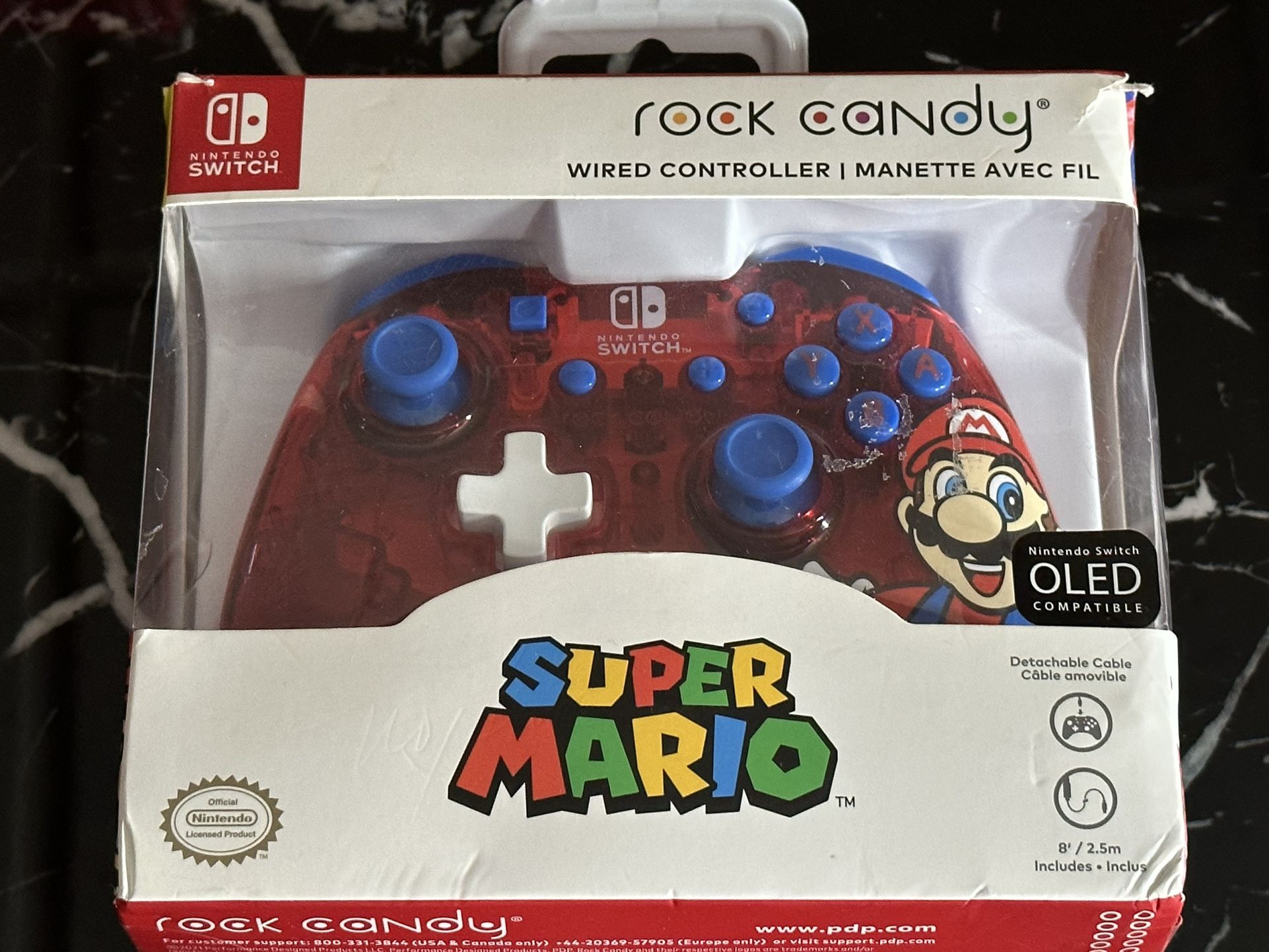 Super Mario Rock Candy Wired Controller For Nintendo Switch