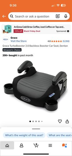 Greco booster seat brand new armrest two cupholders never used