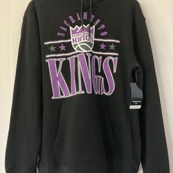 New Men’s Sacramento Kings Sweatshirt Hoodie - Black - M