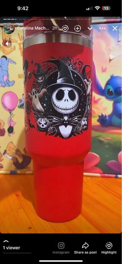 Jack Skellington Red Tumbler Cup