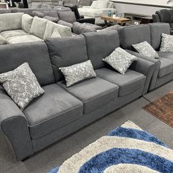 Gray Sofa & Loveseat 