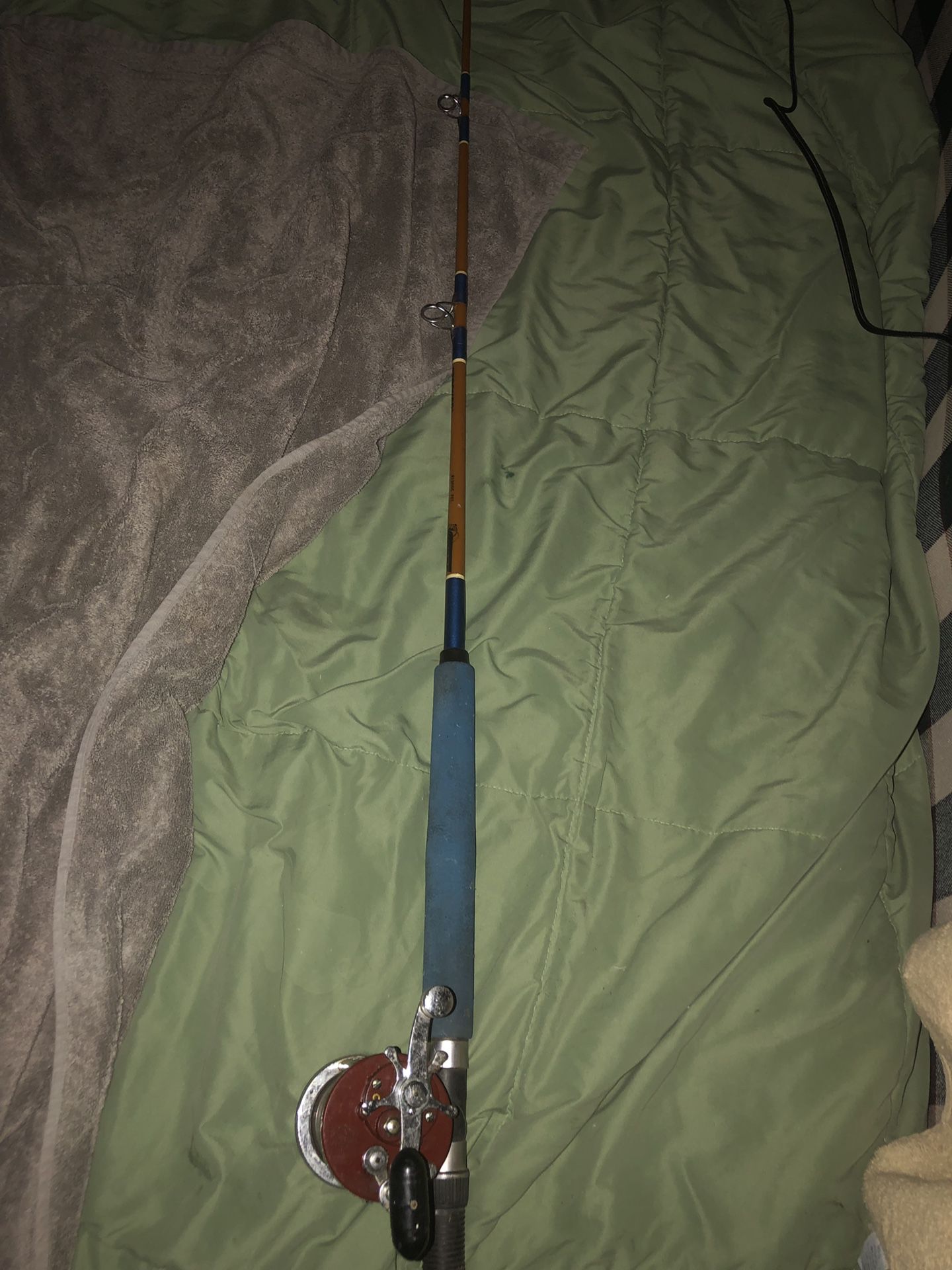 Sabre Golden Stroker Saltwater Custom made fiber rod made by the California  Tackle Company out of Carson with a Penn RiggMaster No.500 for Sale in  Montebello, CA - OfferUp