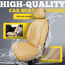 Universal Lingvido Car Seat Covers *Full Set* PU Leather Tan