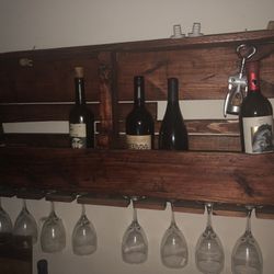 Wine bottle And Glass Rack