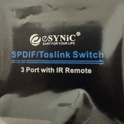 SPDIF Toslink Switch 3 Port with IR Remote