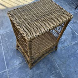 Wicker Side Table – Good Condition – $40