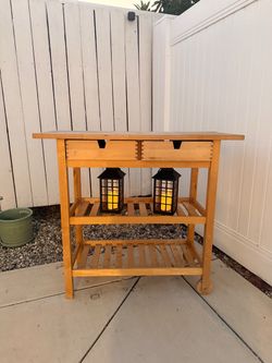 IKEA FÖRHÖJA Kitchen Cart – Solid Wood