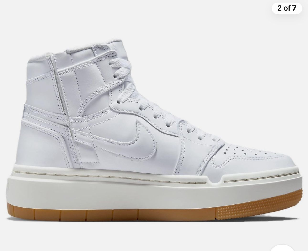 Women’s Size 8 Jordan 1 Elevate High White Gum  FB9894-100 Retail Is  - $155 