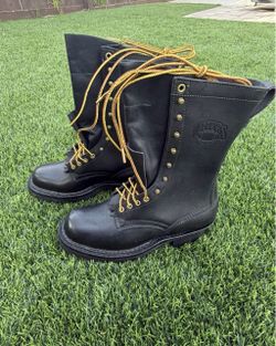 New White’s Smokejumper Men’s Black Leather NFPA Approved Size 9D USA Never Worn