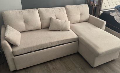 L couch beige couch bed