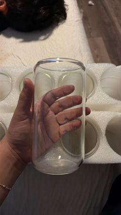 Glass cups and straw
