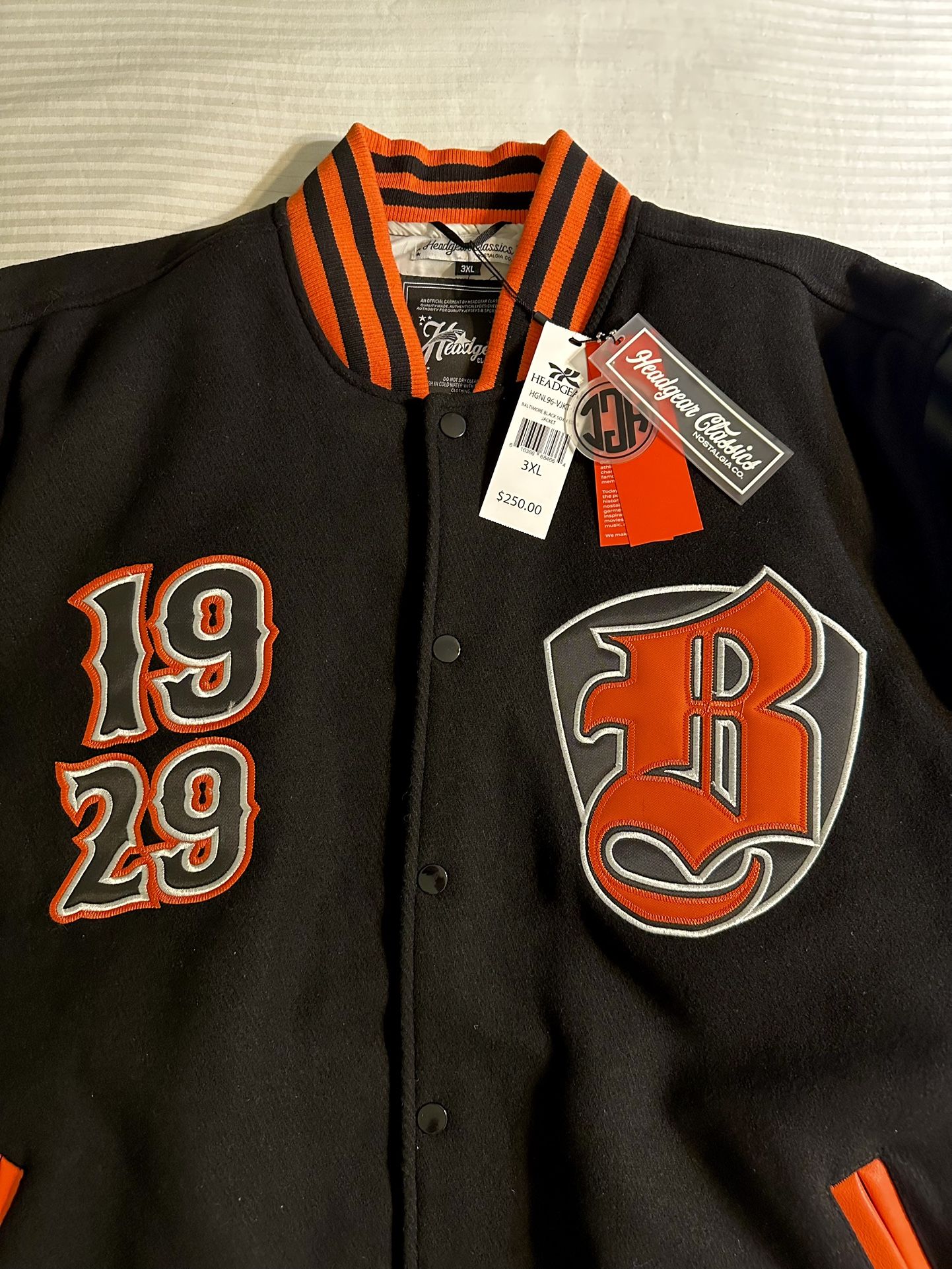 New Baltimore Black Sox 1929 Varsity Jacket Size 3xl