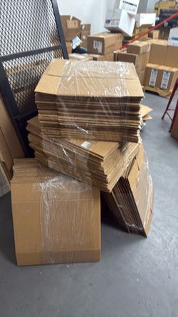 Strong moving, shipping or storage boxes.