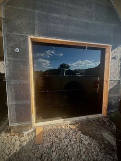 Garage door full view frameless 8x8